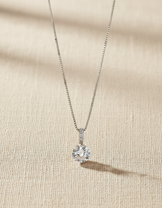 Radiant Solitaire Necklace